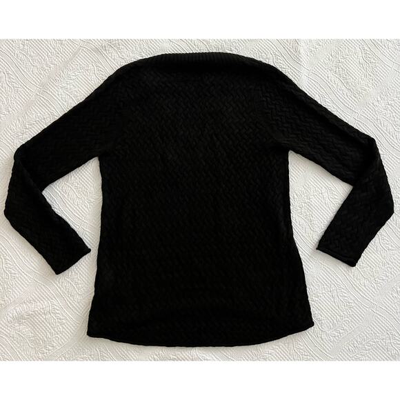Carve Designs Miley V-Neck Sweater Black Knit Medium - Picture 6 of 6